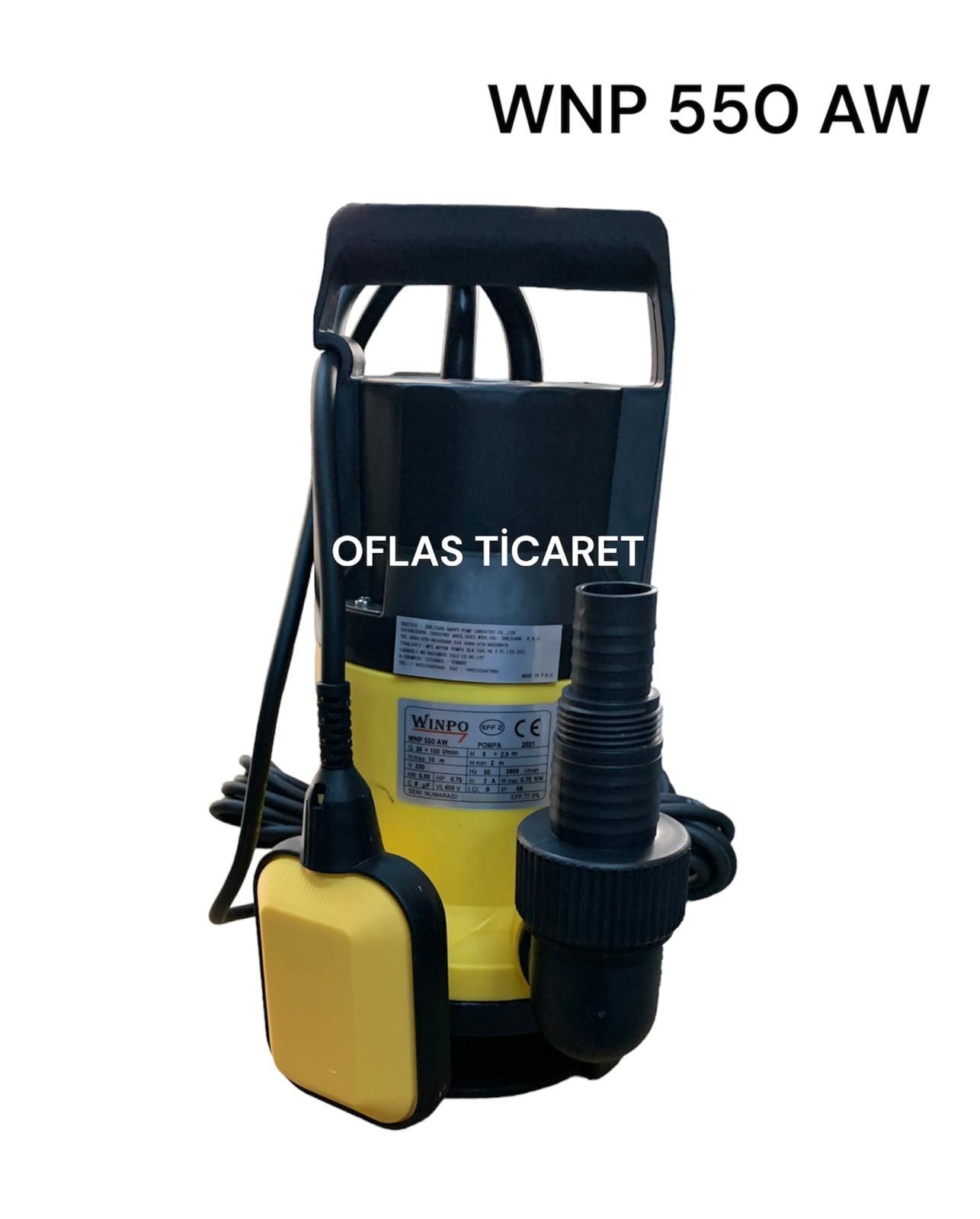 Winpo WNP 750 AW Flatörlü Drenaj Dalgıç Pompa